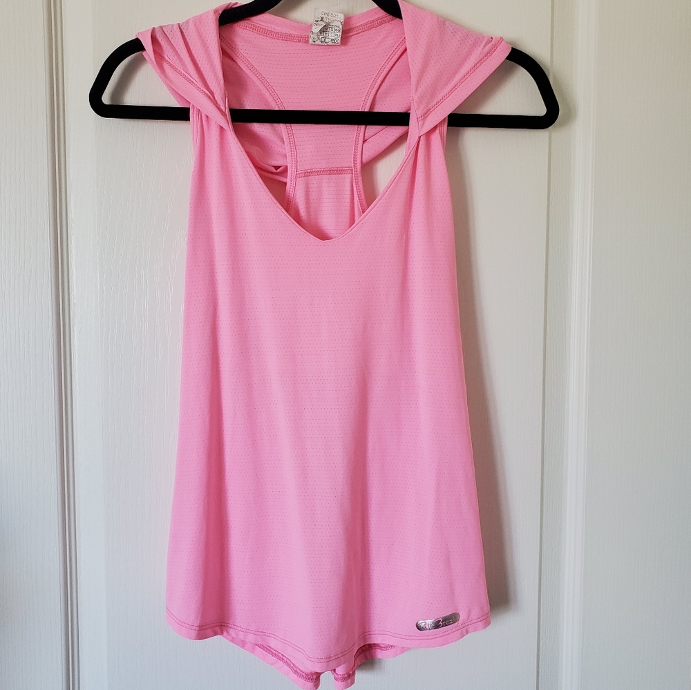 BIA BRAZIL Pink Hooded workout tank size small